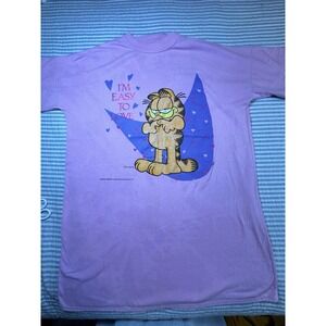 Vintage Garfield "I'm Easy to Love" T-Shirt Pajama Party Jim Davis